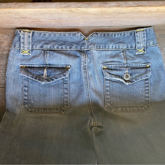 Retro Banana Republic Vintage Y2K Jeans Low Rise Patch Pockets size 4 - Picture 11 of 14